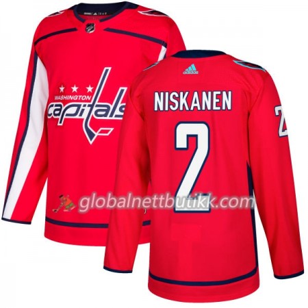 Washington Capitals Hockeydrakt Matt Niskanen 2 2017-2018 Rød Adidas Authentic - Herre